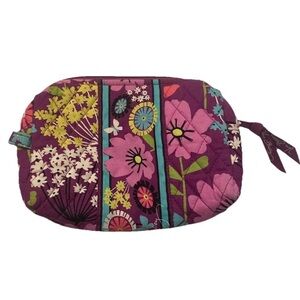 NWOT Vera Bradley Quilted cosmetic bag in retired "Flutterby" pattern purple